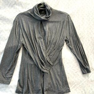 Keyhole turtleneck sweater